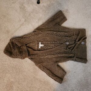 Light Brown Knit-Cardigan